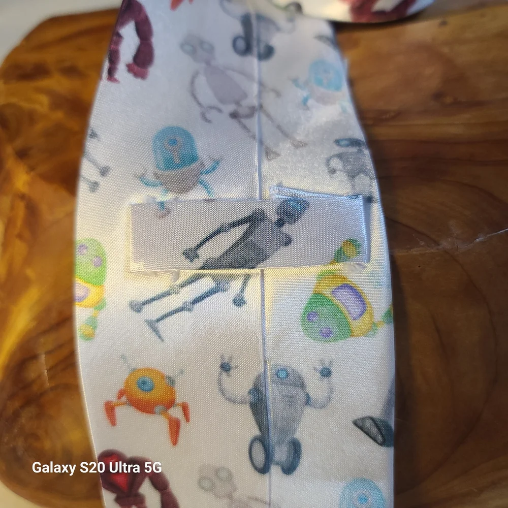 Kids Robot Patterned Tie